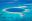 A perfect, circular hole, deep blue in colour is surrounded by reef and turquoise water